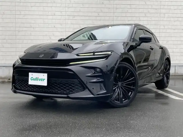 トヨタ クラウン スポーツ Z 静岡県 2023(令5)年 5.7万km ブラック Toyota Safety Sense/純正12.3インチコネクティッドナビ/　AM FM Bluetooth USB AppleCarPlay AndroidAuto/フルセグTV/ビルトインETC2.0/録画機能付きデジタルインナーミラー/レーダークルーズコントロール/LEDオートヘッドランプ/ブラックレザーシート/パワーシート(前席)/パワーイージーアクセスシステム/シートヒーター/シートベンチレーション(前席)/パワーバックドア/ステアリングヒーター/純正2インチアルミホイール/カラーヘッドアップディスプレイ/おくだけ充電(縦置き)/AC100Vソケット/メーカーオプションパノラマルーフ/アラウンドビューモニター