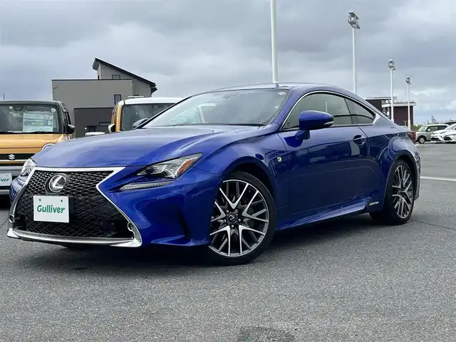 レクサス ＲＣ 300h Fスポーツ 奈良県 2016(平28)年 6.5万km ヒートブルーコントラストレイヤリング 純正ナビ/（フルセグ/BT/CD/DVD）/レーダークルーズコントロール/バックカメラ/パドルシフト/ブラインドスポットモニター/前後コーナーセンサー/衝突軽減システム/レーンキープアシスト/運転席メモリーシート/前席パワーシート/ブラックレザーシート/前席シートヒーター/エアーシート/LEDヘッドライト/ETC/純正19インチAW