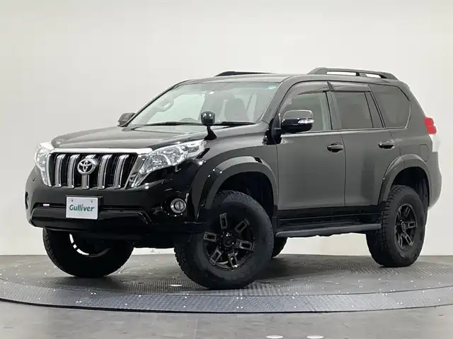トヨタ ランドクルーザー プラド TX Lパッケージ 愛媛県 2009(平21)年 7.8万km ブラック 社外SDナビ/（CD/DVD/TV/BT）/前後ドラレコ　/ヒッチメンバー　/ルーフレール　/黒レザーシート　/前席シートヒーター　/社外１７インチアルミ　/ETC　/バックカメラ