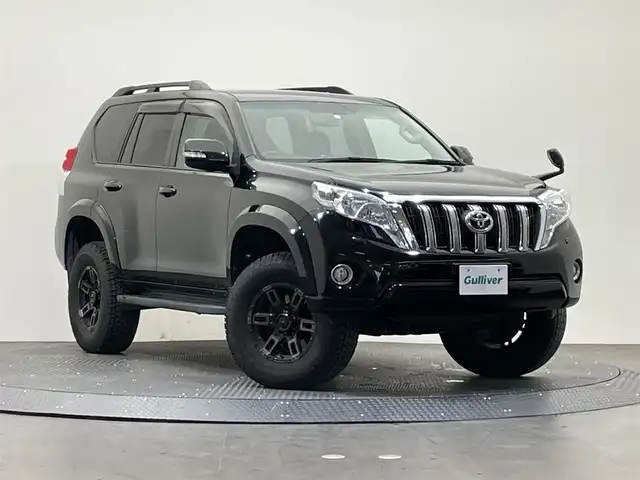 トヨタ ランドクルーザー プラド TX Lパッケージ 愛媛県 2009(平21)年 7.8万km ブラック 社外SDナビ/（CD/DVD/TV/BT）/前後ドラレコ　/ヒッチメンバー　/ルーフレール　/黒レザーシート　/前席シートヒーター　/社外１７インチアルミ　/ETC　/バックカメラ