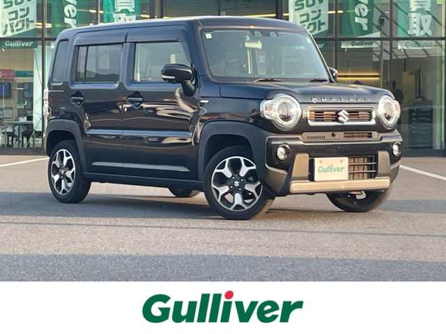 スズキ ハスラー HYBRID X 岡山県 2021(令3)年 4.4万km ブルーイッシュブラックパール3 登録時走行距離 44051km/禁煙車/純正メモリナビ/　【CD/DVD/Bluetooth/フルセグTV/】/全方位カメラ/衝突被害軽減システム（デュアルカメラブレーキサポート）/車線逸脱警報（レーンキープアシスト）/コーナーセンサー/ドライブレコーダー/ビルトインETC/シートヒーター（D・N席）/革巻きステアリング/ステアリングスイッチ/純正LEDヘッドライト/LEDフォグライト/オートライト/プッシュスタート/スマートキー/アイドリングストップ/純正アルミホイール 15インチ/ドアバイザー/ウインカーミラー/電動格納ミラー/純正フロアマット/プライバシーガラス/横滑防止装置/盗難防止装置