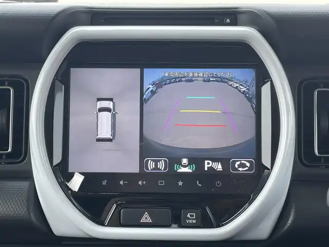 スズキ ハスラー HYBRID X 岡山県 2021(令3)年 4.4万km ブルーイッシュブラックパール3 登録時走行距離 44051km/禁煙車/純正メモリナビ/　【CD/DVD/Bluetooth/フルセグTV/】/全方位カメラ/衝突被害軽減システム（デュアルカメラブレーキサポート）/車線逸脱警報（レーンキープアシスト）/コーナーセンサー/ドライブレコーダー/ビルトインETC/シートヒーター（D・N席）/革巻きステアリング/ステアリングスイッチ/純正LEDヘッドライト/LEDフォグライト/オートライト/プッシュスタート/スマートキー/アイドリングストップ/純正アルミホイール 15インチ/ドアバイザー/ウインカーミラー/電動格納ミラー/純正フロアマット/プライバシーガラス/横滑防止装置/盗難防止装置