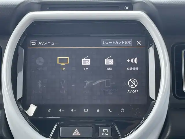 スズキ ハスラー HYBRID X 岡山県 2021(令3)年 4.4万km ブルーイッシュブラックパール3 登録時走行距離 44051km/禁煙車/純正メモリナビ/　【CD/DVD/Bluetooth/フルセグTV/】/全方位カメラ/衝突被害軽減システム（デュアルカメラブレーキサポート）/車線逸脱警報（レーンキープアシスト）/コーナーセンサー/ドライブレコーダー/ビルトインETC/シートヒーター（D・N席）/革巻きステアリング/ステアリングスイッチ/純正LEDヘッドライト/LEDフォグライト/オートライト/プッシュスタート/スマートキー/アイドリングストップ/純正アルミホイール 15インチ/ドアバイザー/ウインカーミラー/電動格納ミラー/純正フロアマット/プライバシーガラス/横滑防止装置/盗難防止装置