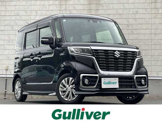 スズキ スペーシア カスタム HYBRID GS 山形県 2021(令3)年 13万km ブルーイッシュブラックパール3 社外メモリーナビ/・ワンセグTV/AM/FM/CD/DVD/Bluetooth/4WD/衝突被害軽減システム/バックカメラ/左側パワースライドドア/前側ドライブレコーダー/追従式クルーズコントロール/レーンキープアシスト/全席ヒートシーター/アイドリングストップ/横滑り防止装置/オートライト/LEDヘッドライト/スマートキー/プッシュスタート/冬タイヤ積載