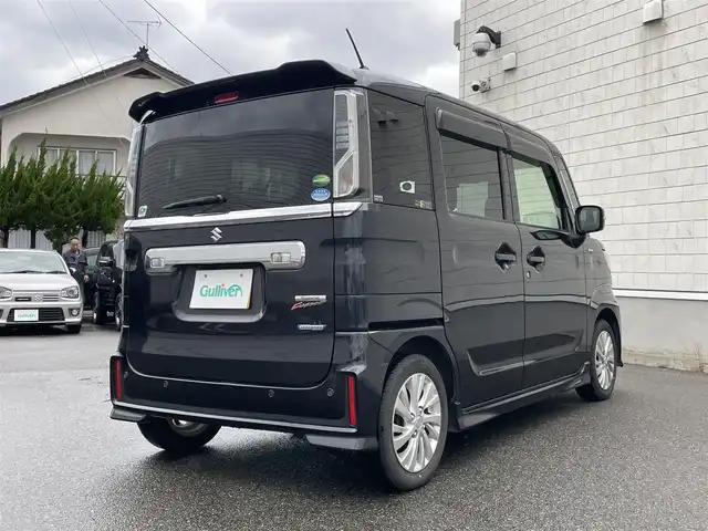 スズキ スペーシア カスタム HYBRID GS 山形県 2021(令3)年 13万km ブルーイッシュブラックパール3 社外メモリーナビ/・ワンセグTV/AM/FM/CD/DVD/Bluetooth/4WD/衝突被害軽減システム/バックカメラ/左側パワースライドドア/前側ドライブレコーダー/追従式クルーズコントロール/レーンキープアシスト/全席ヒートシーター/アイドリングストップ/横滑り防止装置/オートライト/LEDヘッドライト/スマートキー/プッシュスタート/冬タイヤ積載