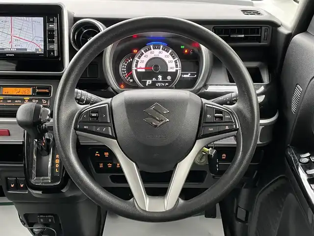 スズキ スペーシア カスタム HYBRID GS 山形県 2021(令3)年 13万km ブルーイッシュブラックパール3 社外メモリーナビ/・ワンセグTV/AM/FM/CD/DVD/Bluetooth/4WD/衝突被害軽減システム/バックカメラ/左側パワースライドドア/前側ドライブレコーダー/追従式クルーズコントロール/レーンキープアシスト/全席ヒートシーター/アイドリングストップ/横滑り防止装置/オートライト/LEDヘッドライト/スマートキー/プッシュスタート/冬タイヤ積載