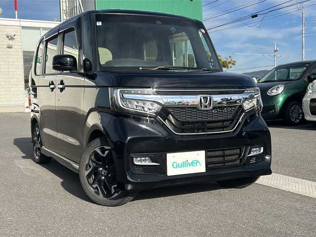 ホンダ Ｎ ＢＯＸ カスタム G L ターボ ホンダセンシング 香川県 2017(平29)年 7.4万km クリスタルブラックパール 純正8インチナビ（フルセグTV/CD，DVD/BT)/バックカメラ/全方位ドライブレコーダー/両側パワースライドドア/ビルトインETC/LEDヘッドライト/オートライト
