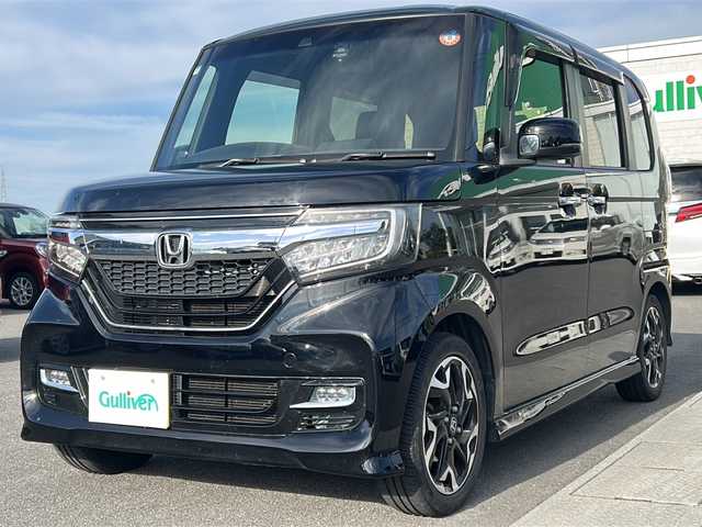 ホンダ Ｎ ＢＯＸ カスタム G L ターボ ホンダセンシング 香川県 2017(平29)年 7.4万km クリスタルブラックパール 純正8インチナビ（フルセグTV/CD，DVD/BT)/バックカメラ/全方位ドライブレコーダー/両側パワースライドドア/ビルトインETC/LEDヘッドライト/オートライト
