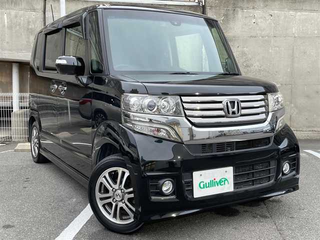 ホンダ Ｎ ＢＯＸ カスタム G SSパッケージ 愛知県 2014(平26)年 8.3万km スマートブラック あんしんパッケージ（シティブレーキアクティブシステム、前席用i-サイドエアバッグシステム/社外ナビ/フルセグTV・CD・DVD・Bluetooth/バックカメラ/両側パワースライドドア/HIDヘッドライト/フォグ/ETC/純正14インチAW/アイドリングストップ/純正フロアマット/純正ドアバイザー/保証書/取扱説明書/スペアスマートキー