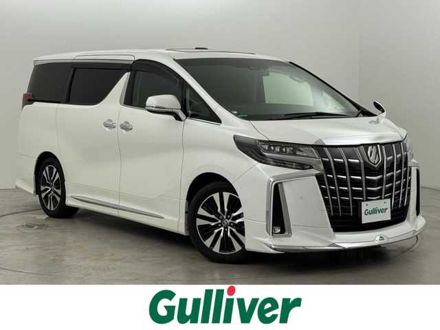 トヨタ アルファード S Cパッケージ 福岡県 2020(令2)年 4.5万km ホワイトパールクリスタルシャイン モデリスタエアロ　/モデリスタマフラー/Ｗサンルーフ　/純正１２型後席モニター　/純正ＤＡナビ/デジタルルームミラー　/ビルトインETC2.0　/前後ドラレコ　/レーダークルコン　/コーナーセンサー　/セーフティセンス　/衝突被害軽減ブレーキ/レーンキープ/ブラインドスポットモニター/ＰＫＳＢ　/MTモード付/両側パワースライドドア　/パワーバックドア　/シートベンチレーション/ヒーター/ステアリングヒーター/純正18インチAW/３眼ＬＥＤヘッドライト