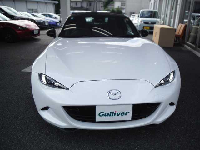 マツダ ロードスター S レザーパッケージ 東京都 2025(令7)年 0.2万km パール ワンオーナー車/保証書・ナビ取説あり/マツダコネクト8.8インチナビ・TV/　BLUETOOTH・USB・バックカメラ/　ビルトインETC・ドラレコ/衝突軽減ブレーキ/　ブラインドスポット/　レーダークルーズ/　パーキングセンサー/黒レザーシート/　シートヒーター/パドルシフト/LEDヘッドライト/スマートキー×2個