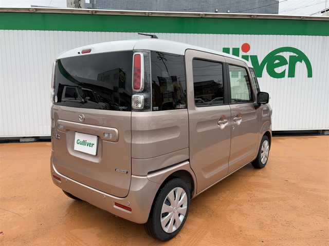 マツダ フレアワゴン ハイブリッド XS 鹿児島県 2023(令5)年 2.6万km ピンクⅡ ワンオーナー     /新車保証書・取扱説明書/スマートキー×2/メーカーOP：40.000円/ホワイトルーフ・ホワイトドアミラー/セーフティサポート（予備安全技術）/：デュアルカメラブレーキサポート/：アダプティブクルーズコントロール/：誤発進抑制機能：車線逸脱警報機能/：車線逸脱抑制機能：先行車発信おしらせ機能/：ふらつき警報機能：発進お知らせ機能/：ハイビームアシスト：リアパーキングセンサー/メーカーOP：50.000円/全方位モニター用カメラパッケージ/：フロント・サイド・バックカメラ/：ステアリングスイッチ/メーカーOP：75.000円/アップグレードパッケージ/フルLEDヘッドライト・LEDポジションランプ/ウィンカーミラー/パワースライドドア（運転席・助手席）/シートヒーター（運転席）/：パーソナルテーブル（運転席）/：オートエアコン/：エコクール/：スリムサーキュレーター