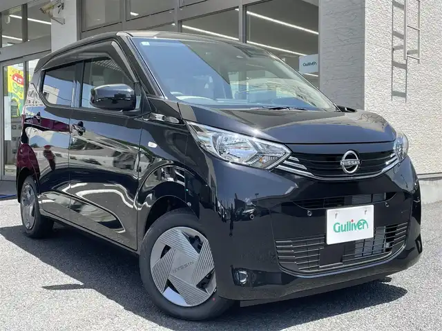 日産 デイズ S 山形県 2025(令7)年 0.1万km未満 ブラック ワンオーナー/純正 7インチディスプレイオーディオ/Bluetooth接続 USB/バックカメラ/オートライト/本革巻ステアリング/外気温度計（メーター内ディスプレイ表示）/ホットプラスパッケージ/（ヒーター付ドアミラー、ステアリングヒーター、前席ヒーター付シート、リヤヒーターダクト）/●PTC素子ヒーター/キーレスキー/スペアキー
