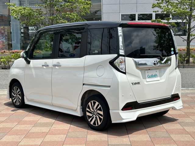 トヨタ タンク カスタムG 福島県 2020(令2)年 3.4万km ブラックマイカメタリック/パールホワイト2トーン TRDエアロ/社外9inメモリナビ/　【フルセグ/CD/DVD/SD/USB/BT】/バックカメラ/全周囲カメラ/ステアリングスイッチ/クルーズコントロール/両側パワースライドドア/LEDヘッドライト（AUTO機能付き）/フォグランプ/オートマチックハイビーム/パーキングアシスト/レーンキープアシスト/コーナーセンサー/アイドリングストップ/横滑り防止機能/衝突軽減システム/純正フロアマット/純正ドアバイザー/リアサンシェード