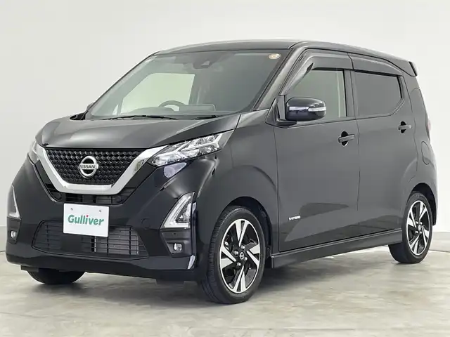 日産 デイズ HWS G ターボ プロパイロットED 群馬県 2022(令4)年 3.7万km ブラック 禁煙車　純正９インチナビ　プロパイロット　障害物センサー　衝突軽減　アダプティブクルーズコントロール　レーンアシスト　全方位カメラ　前ドライブレコーダー　スマートキー　プッシュスタート