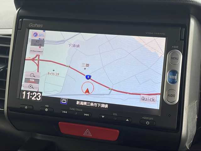 ホンダ Ｎ ＢＯＸ カスタム SSパッケージ 新潟県 2014(平26)年 3.2万km カトラリーシルバーM ナビ：VXM-155VXi/（BT/DTV/FM/AM/ワンセグ）/バックカメラ/両側電動ドア/スペアキー1本/ETC/純正14インチAW/純正フロアマット/ウィンカーミラー/フォグランプ