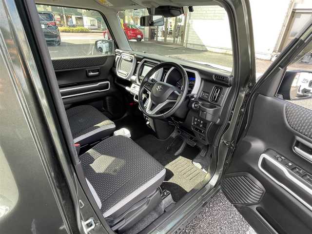 スズキ ハスラー HYBRID X 大分県 2021(令3)年 6.3万km クールカーキPM KENWOODナビ/【MDV-D405BTW】/・Bluetooth/・DVD/CD/・ワンセグTV/・SD/外部端子接続：USB/衝突被害軽減ブレーキ/レーンキープアシスト/前後コーナーセンサー/アイドリングストップ/DN席シートヒーター/ETC/ステアリングスイッチ/シガーソケット/プッシュスタート/スマートキー2本/電動格納ミラー/ウィンカーミラー/ドアバイザー/保証書/取扱説明書