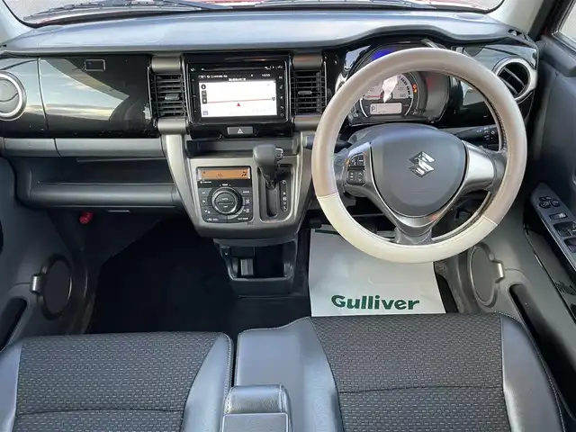 スズキ ハスラー Jスタイル Ⅱ 岡山県 2017(平29)年 3.8万km 赤 純正ナビ/フルセグTV、CD、DVD、AM、FM/Bluetooth、USB/全方位カメラ/ETC/シートヒーター/オートライト/フォグランプ/プッシュスタート/スマートキー