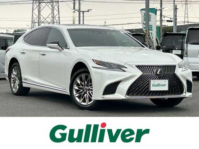 レクサス ＬＳ 500h Iパッケージ 千葉県 2018(平30)年 5.7万km ソニッククォーツ 禁煙車 全方位カメラ　電動サンルーフ（チルト機能付き）　黒革シート　エアーシート　デジタルインナーミラー　衝突被害軽減装置　ブラインドスポットモニター　レーダークルーズ　ヘッドアップディスプレイ