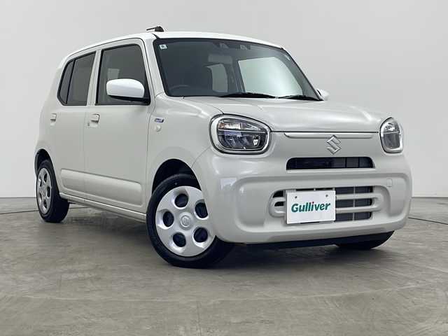 スズキ アルト ハイブリッドS 秋田県 2024(令6)年 0.2万km ソフトベージュメタリック/ホワイト ４WD/純正ディスプレイオーディオ/　(FM/AM/USB/Bluetooth)/バックカメラ/レーンキープアシスト/横滑り防止装置/デュアルカメラブレーキサポート/パーキングアシスト/ＬＥＤライト/オートライト/前席シートヒーター/純正フロアマット/ステアリングリモコン/電動格納ミラー