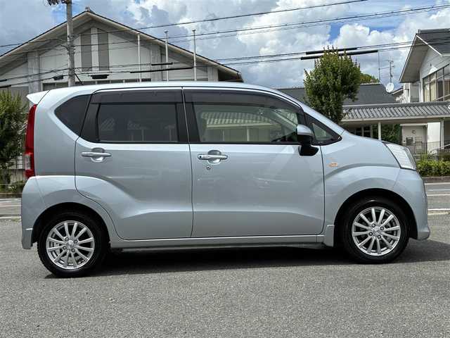 ダイハツ ムーヴ X ターボ SAⅢ 京都府 2018(平30)年 2.1万km ブライトシルバーメタリック  ワンオーナー/ 4WD/ ターボ/ スマートアシストIII/ スマートキー/ プッシュスタート/ 純正CDオーディオ/ D席シートヒーター/ リヤソナー/ 純正フロアマット/ ドアバイザー/ 電格ミラー/ 社外14インチアルミ/ 新車時保証書/ 車両取説