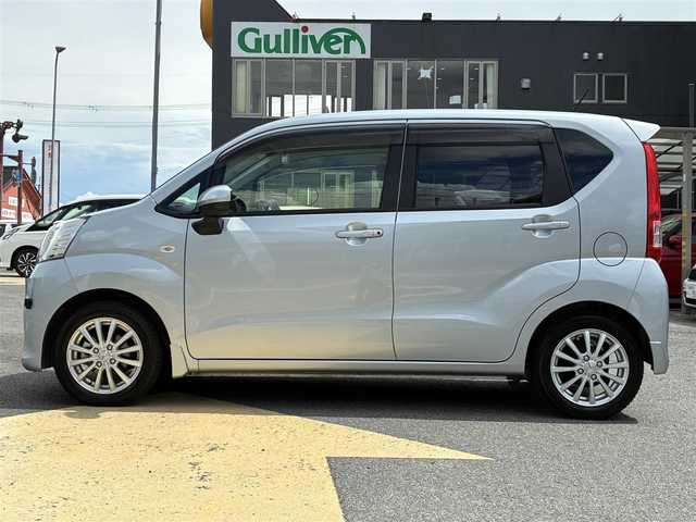 ダイハツ ムーヴ X ターボ SAⅢ 京都府 2018(平30)年 2.1万km ブライトシルバーメタリック  ワンオーナー/ 4WD/ ターボ/ スマートアシストIII/ スマートキー/ プッシュスタート/ 純正CDオーディオ/ D席シートヒーター/ リヤソナー/ 純正フロアマット/ ドアバイザー/ 電格ミラー/ 社外14インチアルミ/ 新車時保証書/ 車両取説
