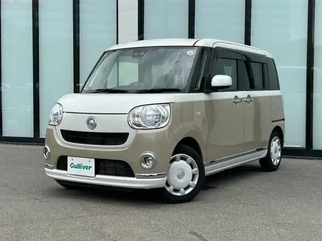 ダイハツ ムーヴ キャンバス X メイクアップ リミテッド SAⅢ 大阪府 2020(令2)年 1.6万km パールホワイトⅢ/ナチュラルベージュマイカメタリック 2トーン スマートアシスト/社外ナビ　/   TV/CD/DVD/Bluetooth/USB/全方位モニター　　 /リアコーナーセンサー　/両側パワースライドドア　/アイドリングストップ　/前後ドライブレコーダー　/プッシュスタート　/スマートキー