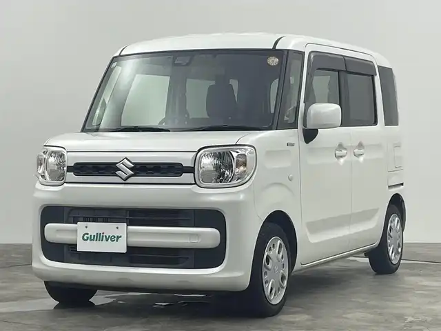 スズキ スペーシア HYBRID G 群馬県 2019(平31)年 5.8万km ピュアホワイトP 社外７インチナビ　バックカメラ　両側スライドドア　オートライト　ハイビームアシスト　ヘッドライトレベライザー　横滑り防止装置　コーナーセンサー　スマートキー　ドライブレコーダー　ＥＴＣ　禁煙車