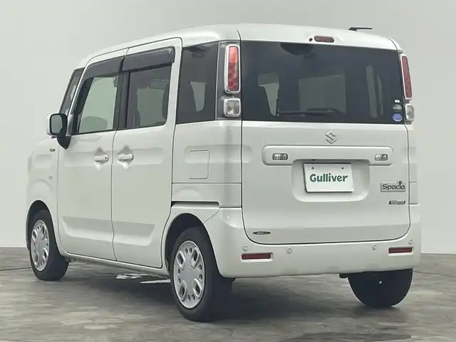スズキ スペーシア HYBRID G 群馬県 2019(平31)年 5.8万km ピュアホワイトP 社外７インチナビ　バックカメラ　両側スライドドア　オートライト　ハイビームアシスト　ヘッドライトレベライザー　横滑り防止装置　コーナーセンサー　スマートキー　ドライブレコーダー　ＥＴＣ　禁煙車