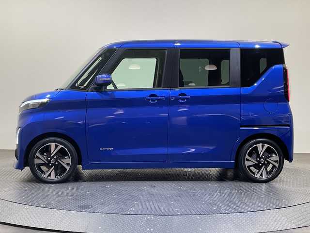 日産 ルークス HWS Gターボ プロパイロットED 愛媛県 2021(令3)年 3.1万km アトランティックブルー ・９型ナビ/・フルセグ／Ｂｌｕｅｔｏｏｔｈ/・全方位カメラ/・衝突軽減ブレーキ/・前方ドライブレコーダー/・ＥＴＣ/・プロパイロット/・レーンキープアシスト/・レーダークルーズコントロール/・両側パワースライドドア/・前後コーナーセンサー/・LEDヘッドライト/・サーキュレーター