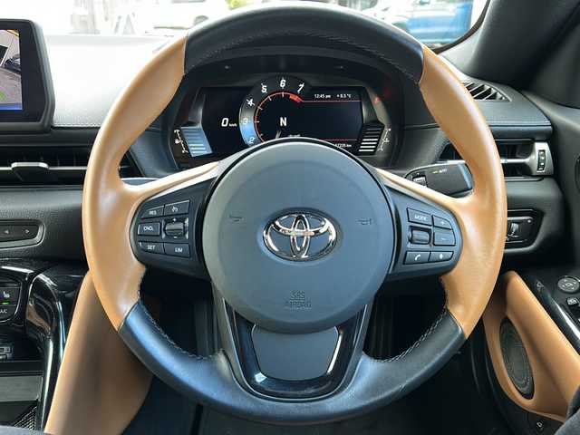 トヨタ スープラ RZ 道央・札幌 2023(令5)年 1.8万km ブラックメタリック 純正ナビ(FM/AM/BT/ワンセグTV)/バックカメラ/ETC2.0/ドライブレコーダー/JBLサウンド/GRスポーツマフラー/クルーズコントロール/前席シートヒーター/前席パワーシート/D席シートメモリー/コーナーセンサー/プッシュスタート/電動パーキングブレーキ/オートライト/オートマチックハイビーム/セーフティシステム/横滑り防止/スペアキー