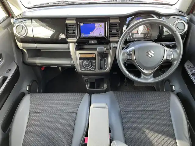 スズキ ハスラー Jスタイル Ⅱ ターボ 島根県 2016(平28)年 3.9万km フェニックスレッドパール/ホワイト2トーンルーフ 登録時走行距離38296km/取扱説明書/保証書/社外SDナビ/フルセグテレビ/バックカメラ/衝突軽減ブレーキ/レーンキープアシススト/クルーズコントロール/パドルシフト/プッシュスタート/前席シートヒーター/HID/オートライト/ETC/純正15インチAW/禁煙車