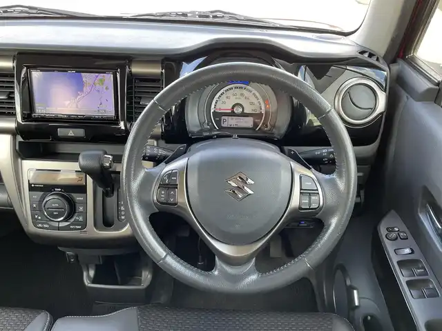 スズキ ハスラー Jスタイル Ⅱ ターボ 島根県 2016(平28)年 3.9万km フェニックスレッドパール/ホワイト2トーンルーフ 登録時走行距離38296km/取扱説明書/保証書/社外SDナビ/フルセグテレビ/バックカメラ/衝突軽減ブレーキ/レーンキープアシススト/クルーズコントロール/パドルシフト/プッシュスタート/前席シートヒーター/HID/オートライト/ETC/純正15インチAW/禁煙車