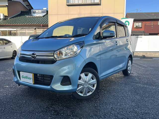 日産 デイズ X 岐阜県 2016(平28)年 3.7万km アイスブルー 純正ナビ/ワンセグTV/AM/FM/SD/Bluetooth/バックビューモニター/ETC/横滑り防止装置/プリクラッシュセーフティー/アイドリングストップ/プッシュスタート/スマートキー/純正フロアマット/ドアバイザー/ISOFIX
