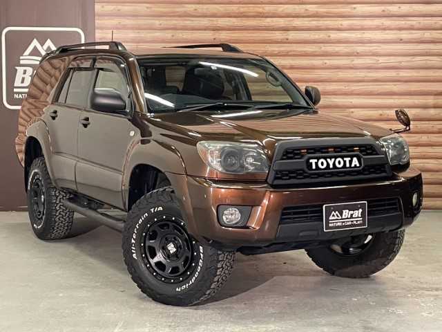 トヨタ ハイラックス サーフ SSR－X LTD 長野県 2005(平17)年 12.2万km 茶 社外パナソニックナビ/バックカメラ/Bluetooth/フルセグテレビ/Bratオリジナルシートカバー/社外エンジンスターター/JAOS BATTLEZマフラー/フロントグリルブラック塗装/ダッシュマット/ミラーヒーター/純正フロアマット/オートライト/社外サイドステップ/ETC/リフトアップ/全塗装/17インチAW　エクストリームJ XJ07/BFグッドリッチ　275/70-17/タコマルックグリル/ヘッドライト　インナーブラック加工