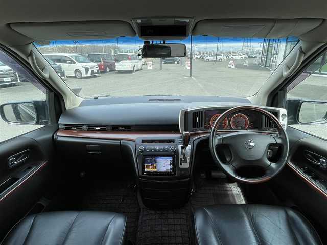 日産 エルグランド ハイウェイスター ブラックレザー 道央・札幌 2007(平19)年 6.2万km ミスティックブラック パートタイム4WD/社外メモリナビ/FM/AM/CD/DVD/BT/フルセグTV/両側パワースライドドア/アダクティブフロントライティングシステム/社外フリップダウンモニター/バックカメラ/D・N席シートヒーター/D席パワーシート/社外ドラレコ(前後)/ETC/ドアバイザー/電動格納ミラー/オートライト/スマートキー
