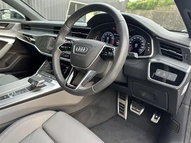 アウディ Ａ７ SB 55TFSIクワトロSライ 福島県 2019(平31)年 1.5万km デイトナグレーパールエフェクト ワンオーナー/パノラマサンルーフ/アダプティブクルーズコントロール/HDマトリクスLEDヘッドライトアウディレーザーライトパッケージ/・レーザーマトリクスLED/パワーアシストパッケージ/・パワークロージングドア/・電動チルト/アシスタンスパッケージ/・全方位カメラ/・アウディプレセンス/バルコナレザーシート（メトロポリタングレー）/メモリ付パワーシート/前席シートヒーター/バーチャルコックピットプラス/純正MMIナビ/CarPlay/マルチカラーアンビエントライティング/フルセグTV/サイドアシスト/レーンキープアシスト/パワーバックドア/純正21インチAW/ドラレコ前後/可変リアスポイラー/パドルシフト/取扱説明書/保証書/スペアキー