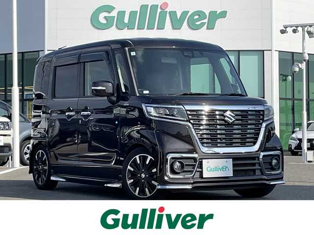 スズキ スペーシア カスタム HYBRID XS ターボ 佐賀県 2019(令1)年 6.8万km アーバンブラウンパールメタリック ワンオーナー/純正8インチSDナビゲーション/・フルセグTV/CD/DVD/SD/USB/Bluetooth/全方位モニター/ヘッドアップディスプレイ/両側パワースライドドア/天井サーキュレーター/ハーフレザーシート/D席シートヒーター/後席サンシェード/ISOFIX対応/パドルシフト/革巻きステアリング/ステアリングリモコン/TANABE車高調/純正15インチアルミホイール/純正LEDヘッドライト/・オートマチックハイビーム/純正LEDフォグランプ/純正ドアバイザ―/新車保証書/取扱説明書/スペアキー１本/スズキセーフティサポート/・クルーズコントロール/・デュアルセンサーブレーキサポート/・車線逸脱警報機能/・クリアランスソナー