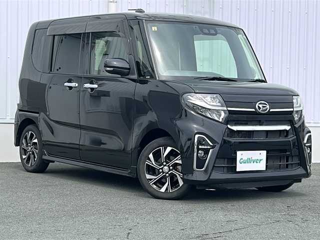 ダイハツ タント カスタム X セレクション 三重県 2020(令2)年 2.3万km ブラックマイカメタリック 純正ナビ/バックカメラ/前席シートヒーター/両側パワースライドドア/前方ドライブレコーダー/ＬＥＤヘッドライト/純正フロアマット/ビルトインＥＴＣ/ＵＳＢ給電ポート/衝突軽減ブレーキ/ハーフレザーシート/電動格納ミラー/禁煙車