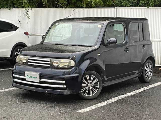 日産 キューブ ライダー 茨城県 2010(平22)年 13.5万km サファイアブラック 純正ナビ/バックカメラ/TV（ワンセグ）/エアバッグダブル/ETC/フロアマット純正/ABS/盗難防止装置