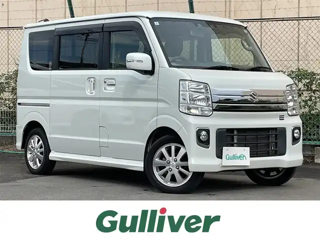 スズキ エブリィ ワゴン PZターボ スペシャル 東京都 2021(令3)年 4.9万km パールホワイト 4WD/オートステップ/社外ナビ/バックカメラ/ＥＴＣ/両側電動スライドドア/前方ドライブレコーダー/運転席シートヒーター/デュアルカメラブレーキサポート/リヤパーキングセンサー/フルセグＴＶ/フォグライト/スマートキー/オートライト