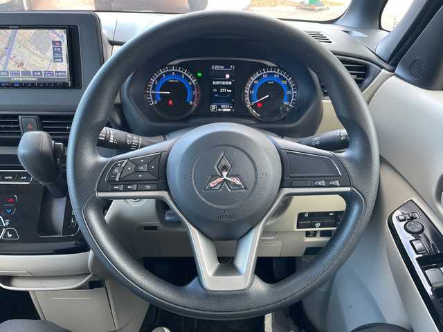 三菱 ｅＫスペース G 大阪府 2023(令5)年 0.9万km アメジストブラック 社外ナビ(AM・FM/Bluetooth/CD/ワンセグTV)/バックカメラ/片側パワースライドドア/ハンズフリーオートスライドドア/シートヒーター(運転席・助手席)/前ドライブレコーダー/ETC/コーナーセンサー/サーキュレーター/キーレスオペレーション/プッシュスタート/衝突被害軽減ブレーキシステム/車線逸脱警報システム/オートマチックハイビーム