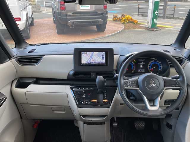 三菱 ｅＫスペース G 大阪府 2023(令5)年 0.9万km アメジストブラック 社外ナビ(AM・FM/Bluetooth/CD/ワンセグTV)/バックカメラ/片側パワースライドドア/ハンズフリーオートスライドドア/シートヒーター(運転席・助手席)/前ドライブレコーダー/ETC/コーナーセンサー/サーキュレーター/キーレスオペレーション/プッシュスタート/衝突被害軽減ブレーキシステム/車線逸脱警報システム/オートマチックハイビーム