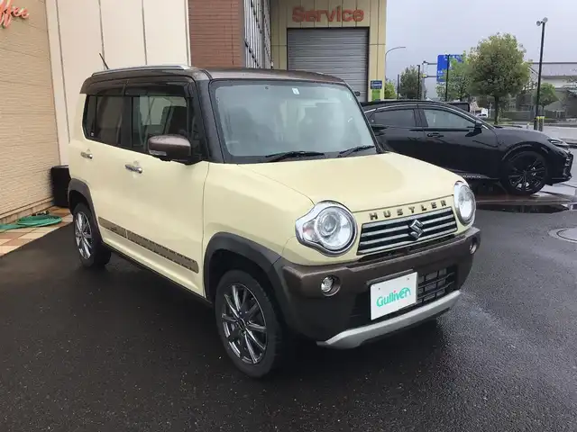 スズキ ハスラー ワンダラー 福井県 2019(令1)年 3.4万km シフォンアイボリーメタリック/ウッディブラウン2トーンルーフ 4WD/純正ナビ/ダブルカメラサポート/全周囲カメラ/ETC/シートヒーター/ハーフレザー/アイドリングストップ/スマートキー/HID/ルーフレール/社外15アルミ