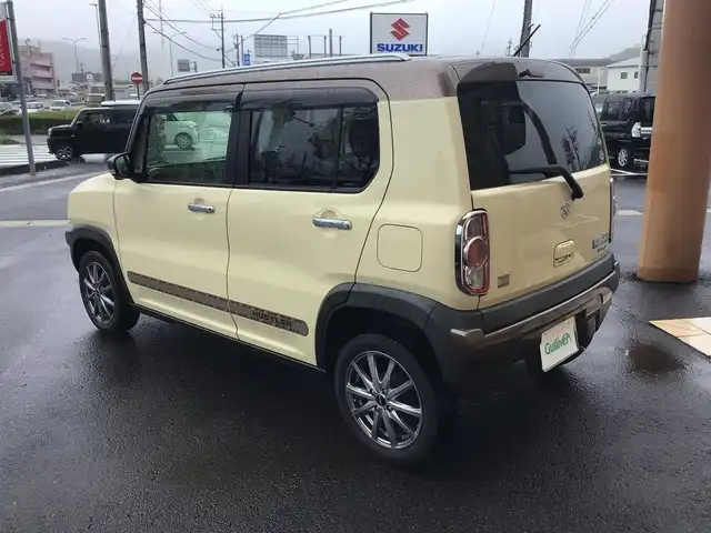 スズキ ハスラー ワンダラー 福井県 2019(令1)年 3.4万km シフォンアイボリーメタリック/ウッディブラウン2トーンルーフ 4WD/純正ナビ/ダブルカメラサポート/全周囲カメラ/ETC/シートヒーター/ハーフレザー/アイドリングストップ/スマートキー/HID/ルーフレール/社外15アルミ