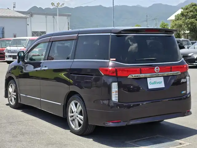 日産 エルグランド 250ハイウェイスター 鹿児島県 2011(平23)年 16.9万km オーロラモーヴ ＥＴＣ　/両側パワースライドドア　/前後ＡＬＰＩＮＥナビ　/後席フリップダウンモニター　/横滑り防止装置　/ハーフレザーシート　/バックカメラ　/純正アルミホイール（１８インチ）　/アイドリングストップ/プッシュスタート/スマートキー/エアバッグ(W+サイド)