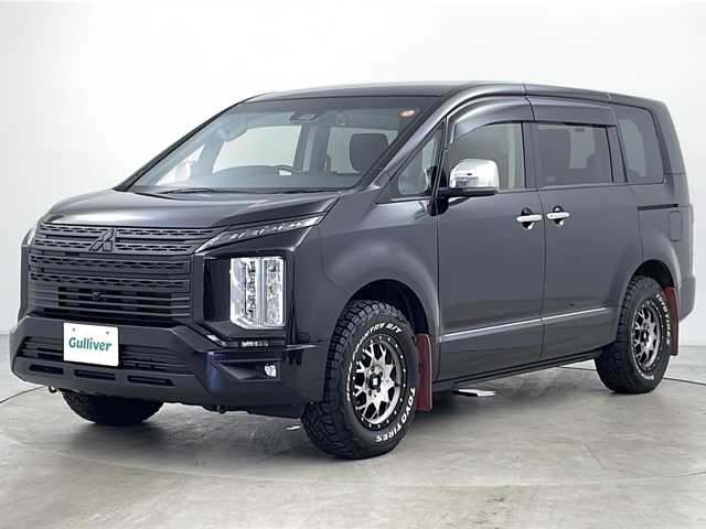 三菱 デリカＤ：５ P 道央・札幌 2022(令4)年 1.9万km ブラックダイヤモンド ・4WD/・ワンオーナー/・純正ナビ&フルセグ&CD&DVD&BT&SD/・全方位モニター/・衝突軽減ブレーキ/・両側パワースライドドア/・パワーバックドア/・レーダークルーズコントロール/・レーンキープアシスト/・純正エンジンスターター/・社外ドライブレコーダー/・社外AW付スタッドレス積込/・シートヒーター/・革巻きステアリング/・ステアリングヒーター/・パドルシフト/・オートマチックハイビーム/・オートライト/・LEDヘッドライト/・LEDフォグ/・オートステップ/・アイドリングストップ/・スマートキー/・スペアキー/・横滑り防止