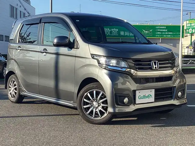 ホンダ Ｎ ＷＧＮ カスタム G Aパッケージ 岡山県 2015(平27)年 3.2万km ポリッシュドメタルメタリック スマートキー×2/プッシュスタート/ハーフレザーシート/純正CDオーディオ/ドラレコ/クルーズコントロール/CTBA