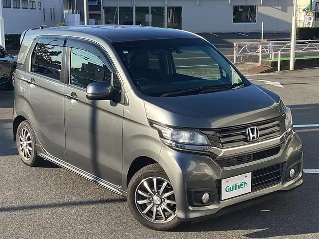 ホンダ Ｎ ＷＧＮ カスタム G Aパッケージ 岡山県 2015(平27)年 3.2万km ポリッシュドメタルメタリック スマートキー×2/プッシュスタート/ハーフレザーシート/純正CDオーディオ/ドラレコ/クルーズコントロール/CTBA