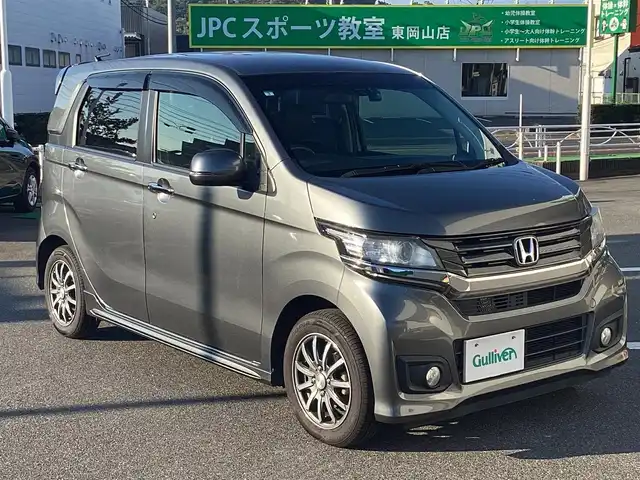 ホンダ Ｎ ＷＧＮ カスタム G Aパッケージ 岡山県 2015(平27)年 3.2万km ポリッシュドメタルメタリック スマートキー×2/プッシュスタート/ハーフレザーシート/純正CDオーディオ/ドラレコ/クルーズコントロール/CTBA